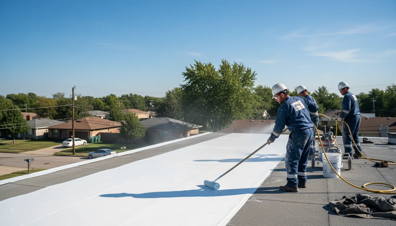 Commercial roof coating in Ravenna, TX near me